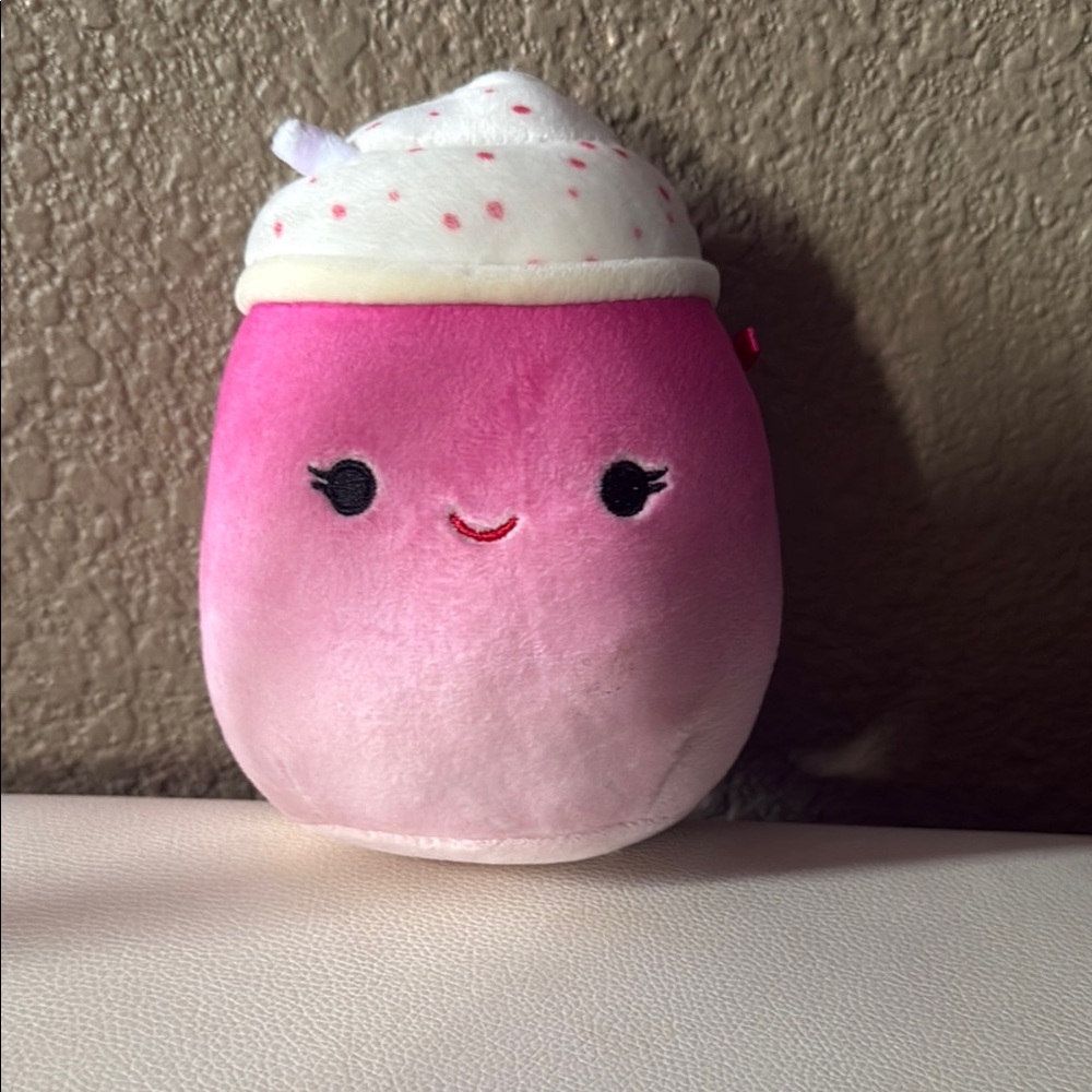 Pink and White Plush Toy